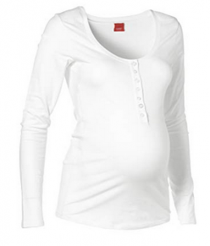 ESPRIT Umstandsshirt  mit dekorativer Knopfleiste Fb.: weiß